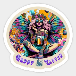 Psychedelic Swampfairy Easter Sticker